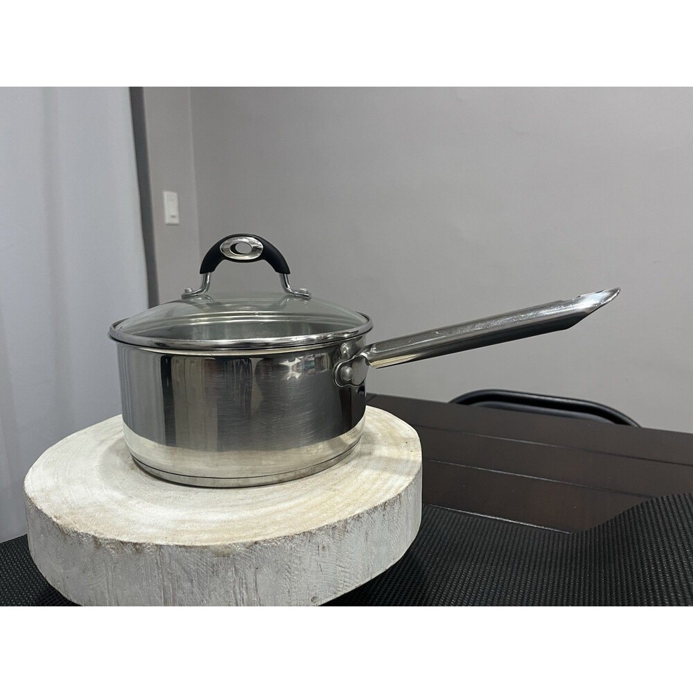Wolfgang Puck Cafe Collection Stainless Steel 18-10 Saucepan Pot W/ Lid